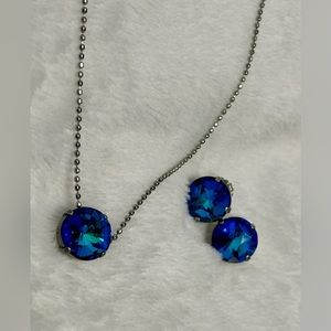 SABIKA Basics - Vienna one Stone Necklace and Earrings